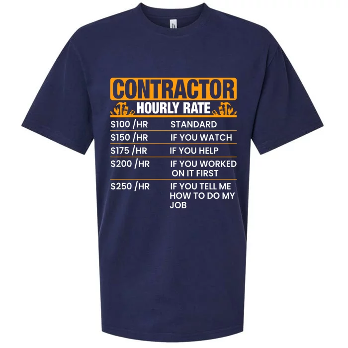 Labor Day Contractor Hourly Rate Graphic Sueded Cloud Jersey T-Shirt