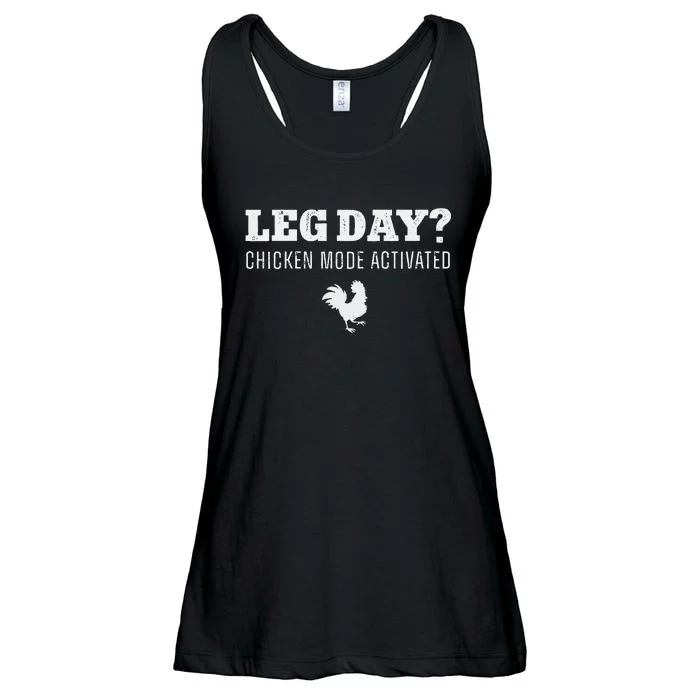 Leg Day Chicken Mode Activated Farming Rooster Ladies Essential Flowy Tank