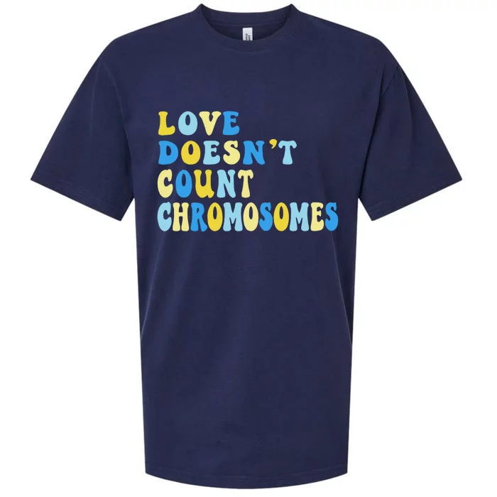 Love Doesn't Count Chromosomes Down Syndrome T21 Down Right Awesome Sueded Cloud Jersey T-Shirt