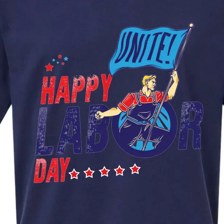 Labor Day Cool Gift Happy United Labor Day Proud Gift Cool Gift Sueded Cloud Jersey T-Shirt