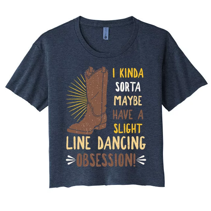 Line Dancing Choreographed Group Dancer Dance Teacher Gift Women's Crop Top Tee