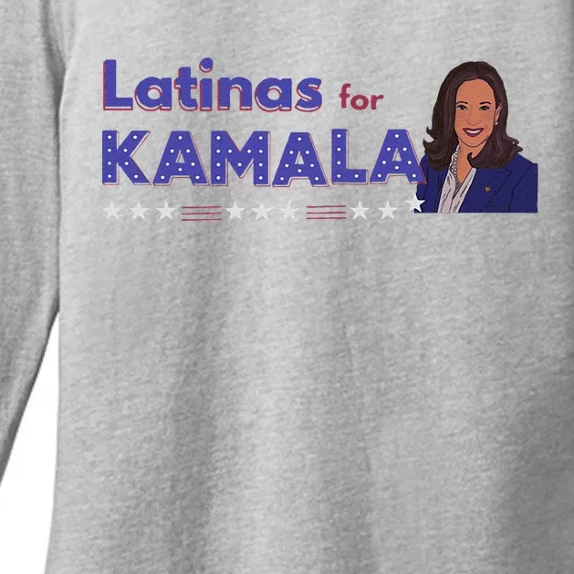 Latinas Democratas Con Harris Latinas For Kamala 2024 Womens CVC Long Sleeve Shirt