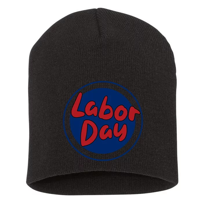 Labor Day Celebration Artwork Short Acrylic Beanie