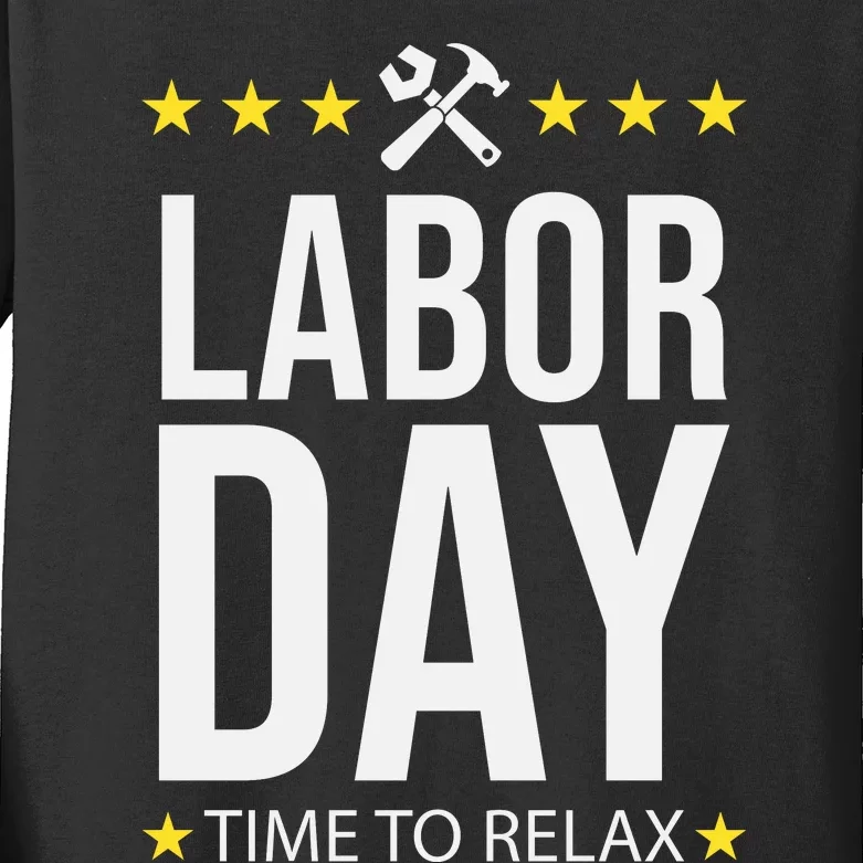 Labor Day Celebration Graphic Kids Long Sleeve Shirt