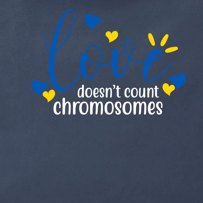 Love Doesnt Count Chromosome Down Syndrome Zip Tote Bag