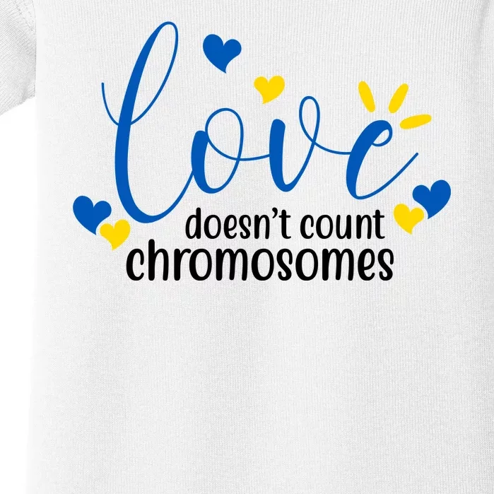 Love Doesnt Count Chromosome Down Syndrome Baby Bodysuit