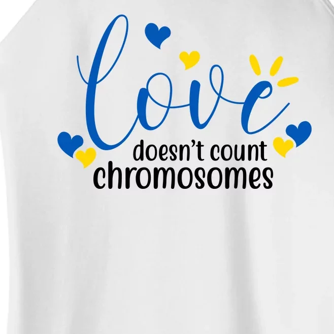 Love Doesnt Count Chromosome Down Syndrome Women’s Perfect Tri Rocker Tank