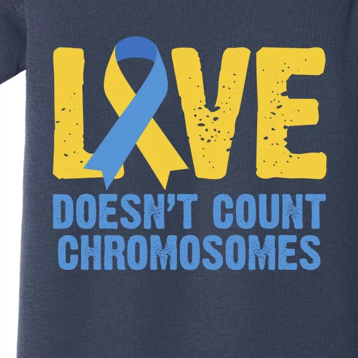 Love Doesn't Count Chromosomes Down Syndrome Baby Bodysuit