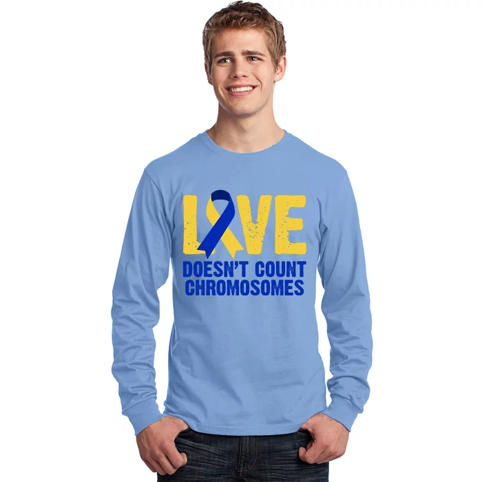 Love Doesn't Count Chromosomes Down Syndrome Long Sleeve Shirt