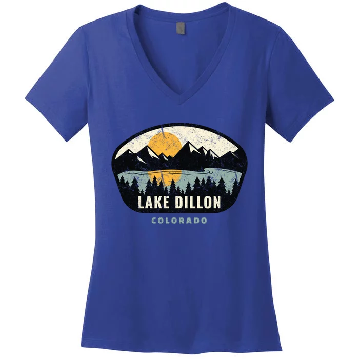 Lake Dillon Colorado Co Vacation Souvenir Funny Gift Women's V-Neck T-Shirt