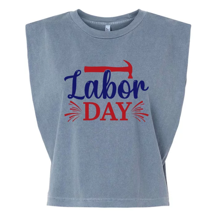 Labor Day Celebration Graphic Garment-Dyed Women's Muscle Tee