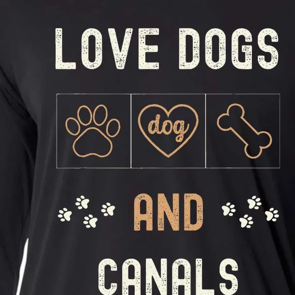 Love Dogs Canals Dog Owners Walker Narrowboat Cooling Performance Long Sleeve Crew