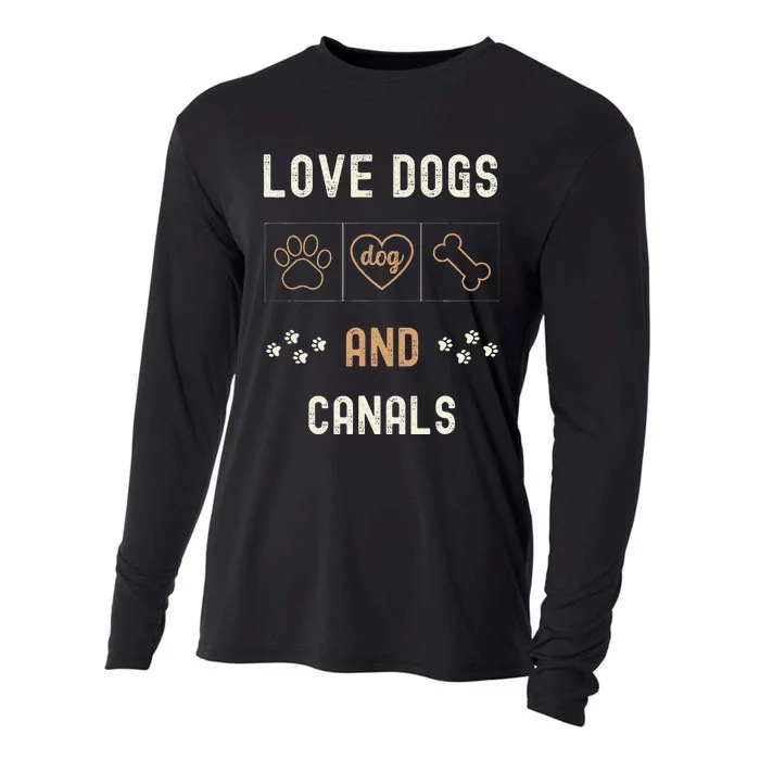 Love Dogs Canals Dog Owners Walker Narrowboat Cooling Performance Long Sleeve Crew