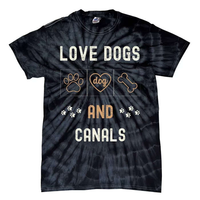 Love Dogs Canals Dog Owners Walker Narrowboat Tie-Dye T-Shirt