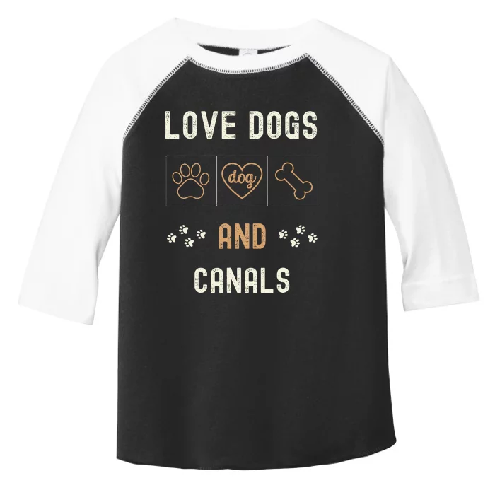 Love Dogs Canals Dog Owners Walker Narrowboat Toddler Fine Jersey T-Shirt