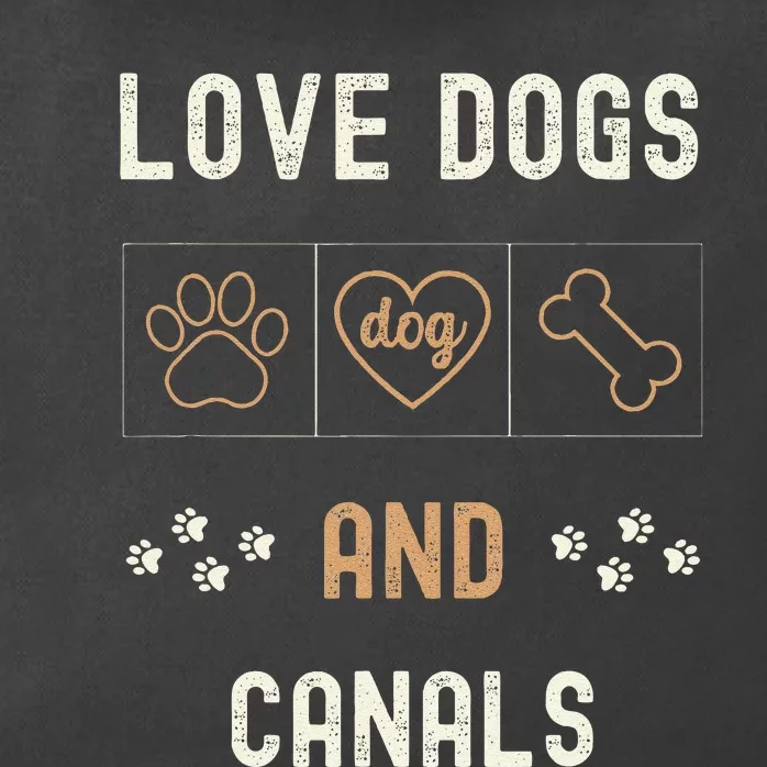 Love Dogs Canals Dog Owners Walker Narrowboat Zip Tote Bag