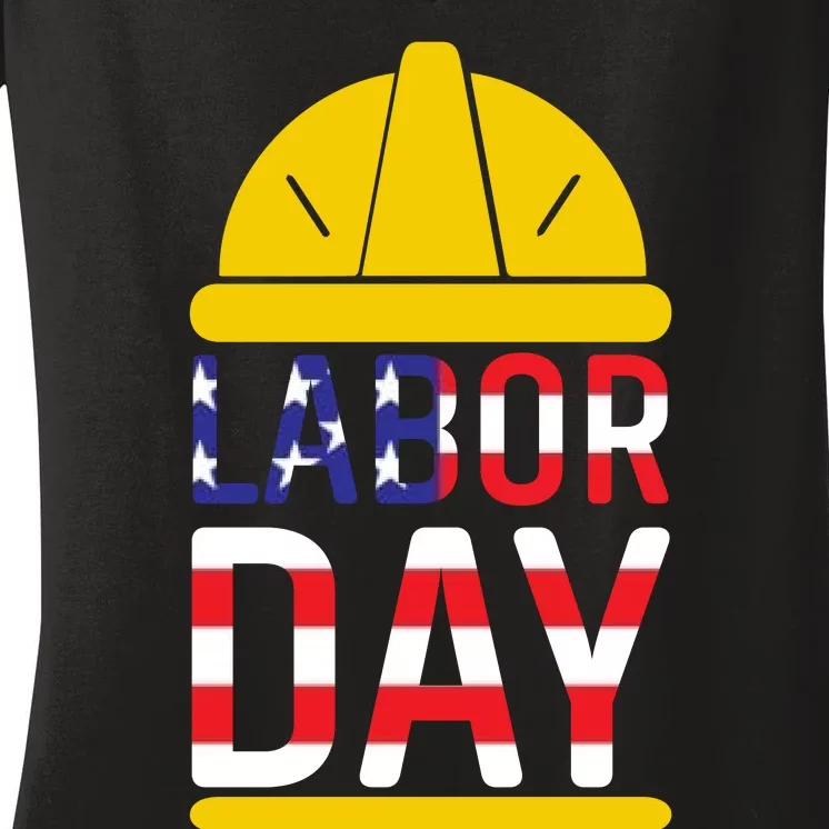 Labor Day Celebration Graphic Women's V-Neck T-Shirt