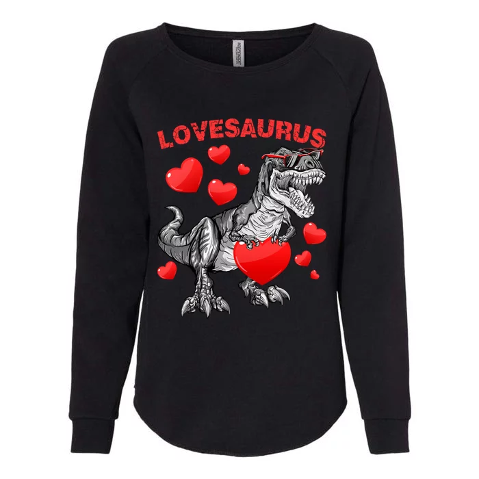 Lovesaurus Dino Dinosaur Valentines Day Gift Womens California Wash Sweatshirt