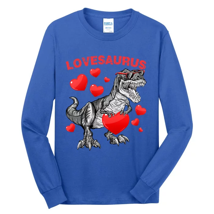 Lovesaurus Dino Dinosaur Valentines Day Gift Tall Long Sleeve T-Shirt