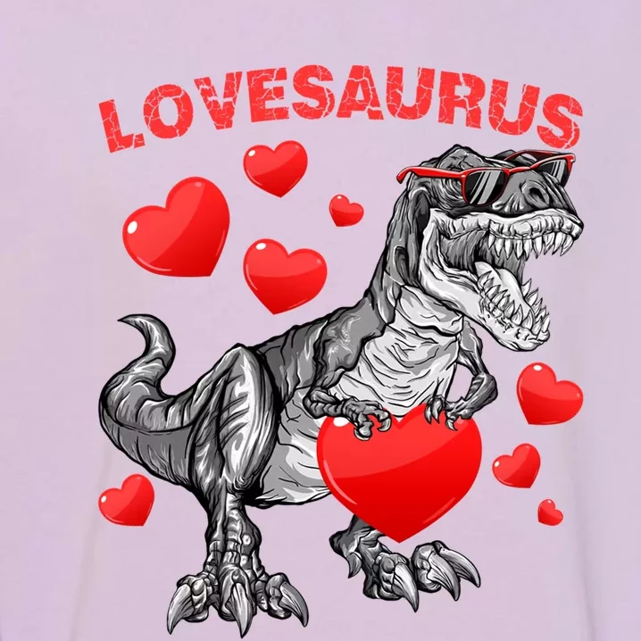 Lovesaurus Dino Dinosaur Valentines Day Gift Garment-Dyed Sweatshirt