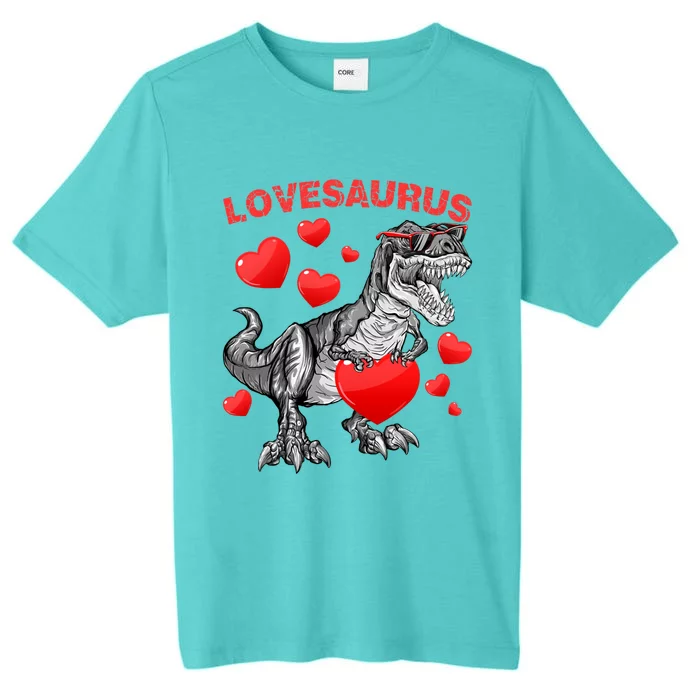 Lovesaurus Dino Dinosaur Valentines Day Gift ChromaSoft Performance T-Shirt