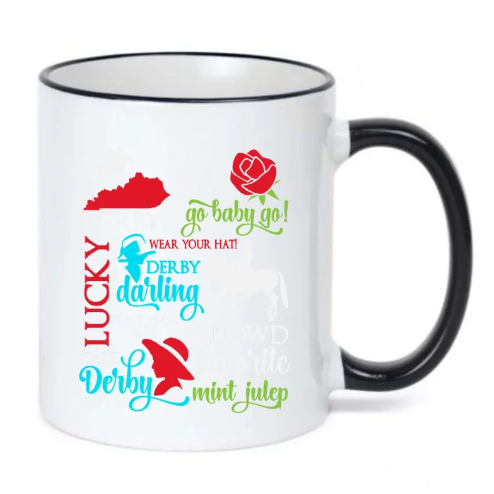 Lucky Derby Darling Horse Race Horsing Black Color Changing Mug