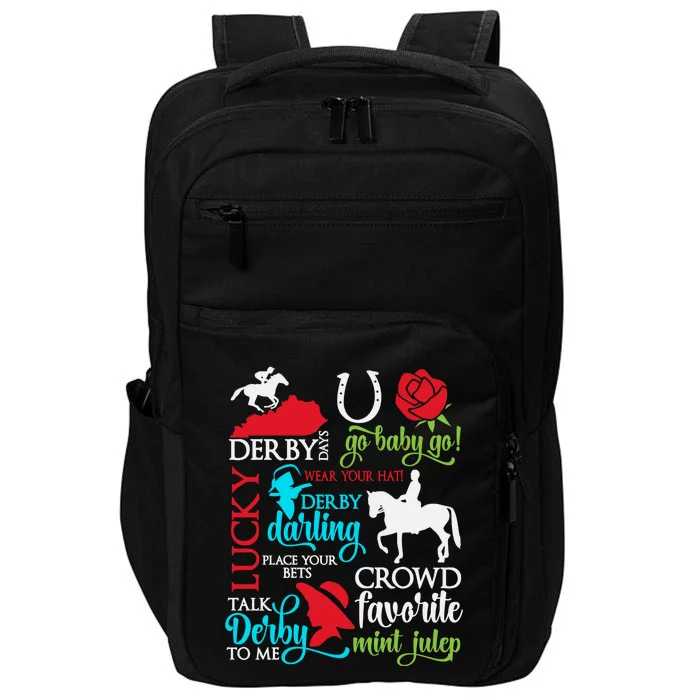 Lucky Derby Darling Horse Race Horsing Impact Tech Backpack