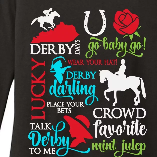 Lucky Derby Darling Horse Race Horsing Womens CVC Long Sleeve Shirt