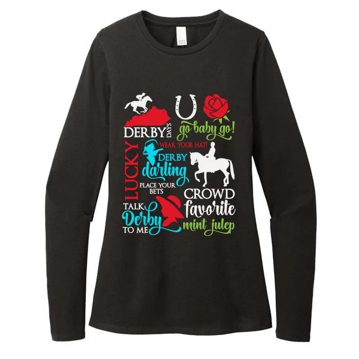 Lucky Derby Darling Horse Race Horsing Womens CVC Long Sleeve Shirt