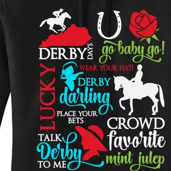 Lucky Derby Darling Horse Race Horsing Women's Pullover Hoodie