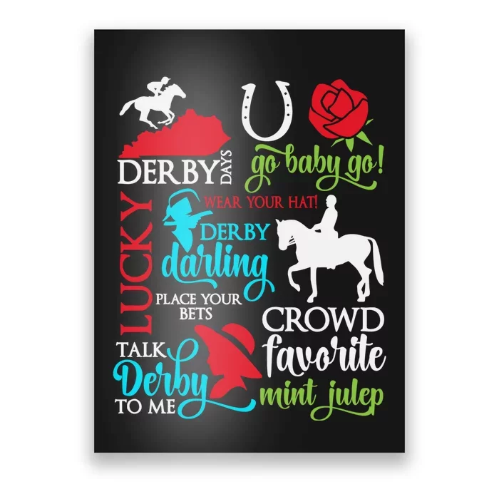 Lucky Derby Darling Horse Race Horsing Poster