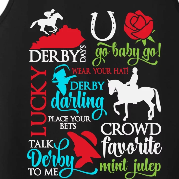 Lucky Derby Darling Horse Race Horsing Performance Tank