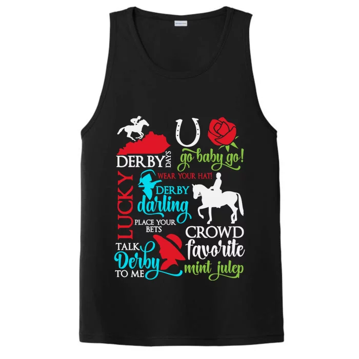 Lucky Derby Darling Horse Race Horsing Performance Tank