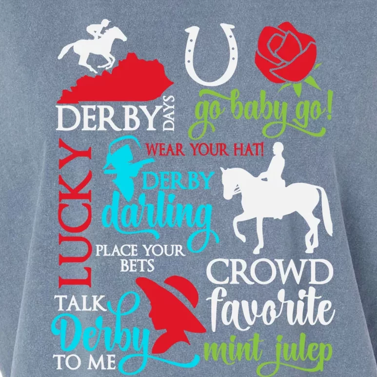 Lucky Derby Darling Horse Race Horsing Garment-Dyed Women's Muscle Tee