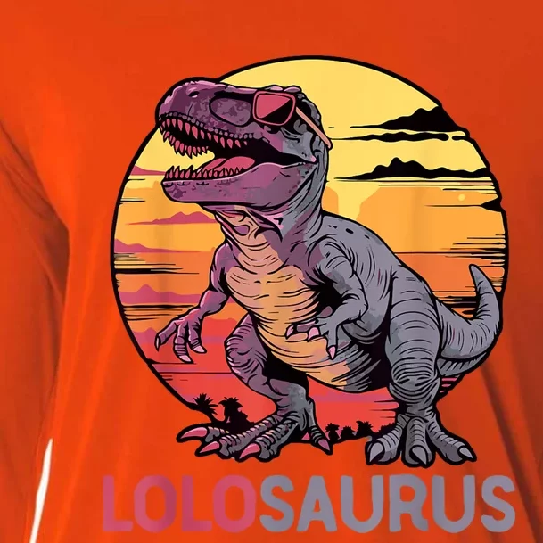 Lolosaurus Dino Dinosaur Lolosaurus Trex Funny Trex Cooling Performance Long Sleeve Crew