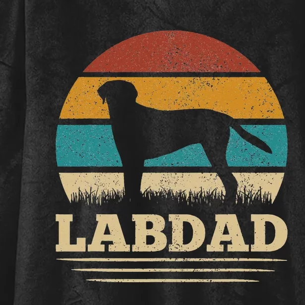 Lab Dad Dog Lovers Labrador Retriever Lab Owner Labrador Hooded Wearable Blanket