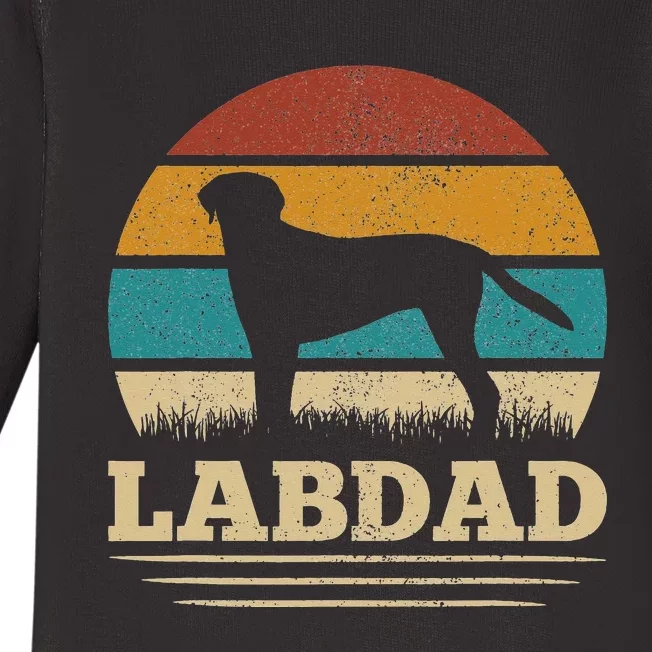 Lab Dad Dog Lovers Labrador Retriever Lab Owner Labrador Baby Long Sleeve Bodysuit