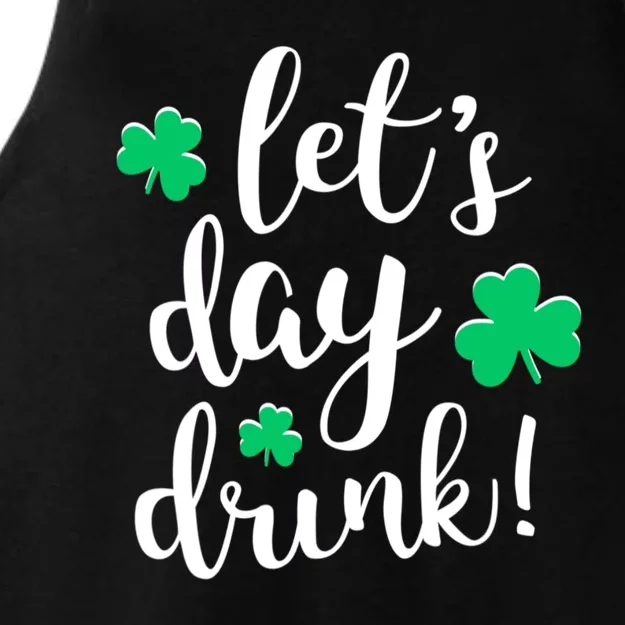 Let's Day Drink Funny Cute St Patricks Day Drinking Beer Ladies Tri-Blend Wicking Tank