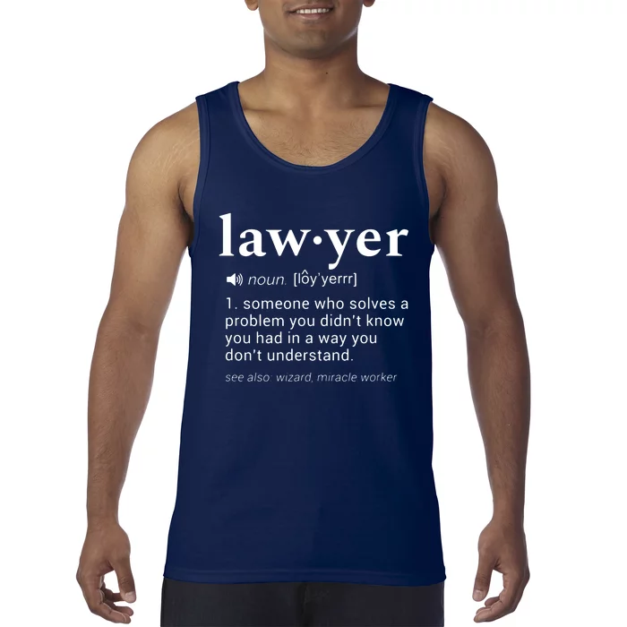 Lawyer Dictionary Definition Funny Gag Design For Lawyers Tank Top