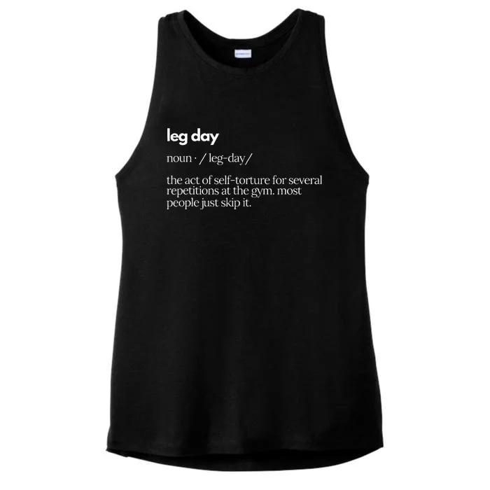 Leg Day Definition Gym Pump Cover Oversized Gym Workout Ladies Tri-Blend Wicking Tank