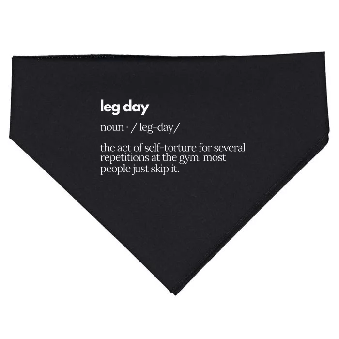 Leg Day Definition Gym Pump Cover Oversized Gym Workout USA-Made Doggie Bandana