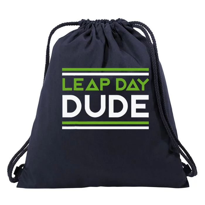 Leap Day Dude Leap Year Baby Leaper Leapling Birthday Drawstring Bag