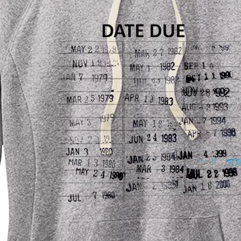 Library Due Date Librarian Date Due Women's Fleece Hoodie