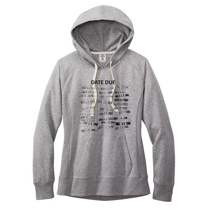 Library Due Date Librarian Date Due Women's Fleece Hoodie