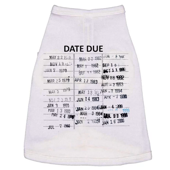 Library Due Date Librarian Date Due Doggie Tank