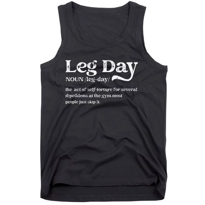 Leg Day Definition Gym Pump Cover Oversized Gym Workout Tank Top