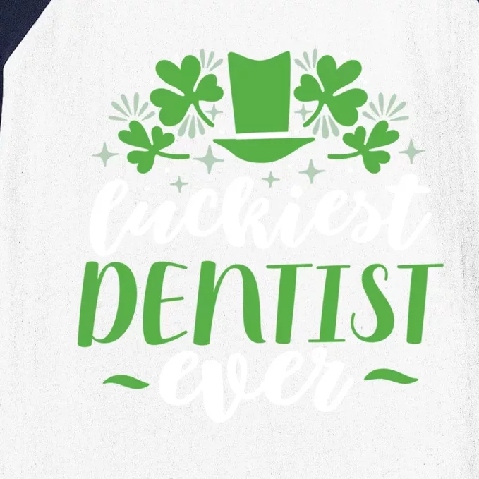 Luckiest Dentist Ever St Patricks Day Gift Baseball Sleeve Shirt