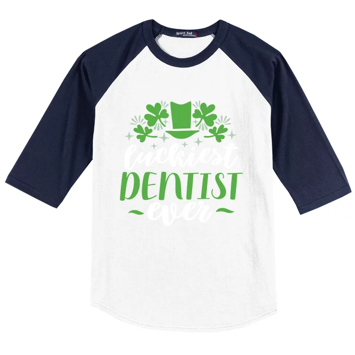 Luckiest Dentist Ever St Patricks Day Gift Baseball Sleeve Shirt