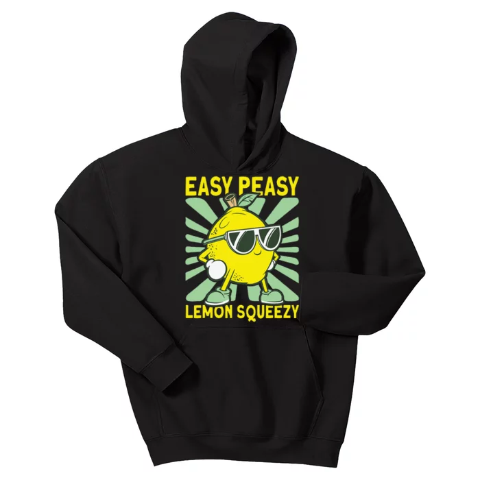 Lemonade Dealer Easy Peasy Lemon Squeezy Lemonade Stand Boss Kids Hoodie