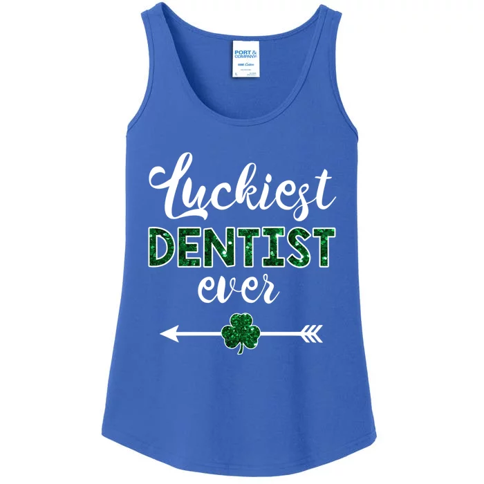 Luckiest Dentist Ever Great Gift Funny St Patrick Day Gift Ladies Essential Tank